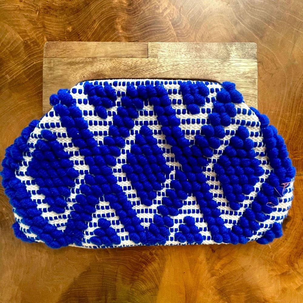 Blue - All Year Weave Neon Clutch